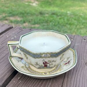 Royal Doulton Mandarin Teacup Candle Mahogany Coconut Premium Wax Pet Friendly